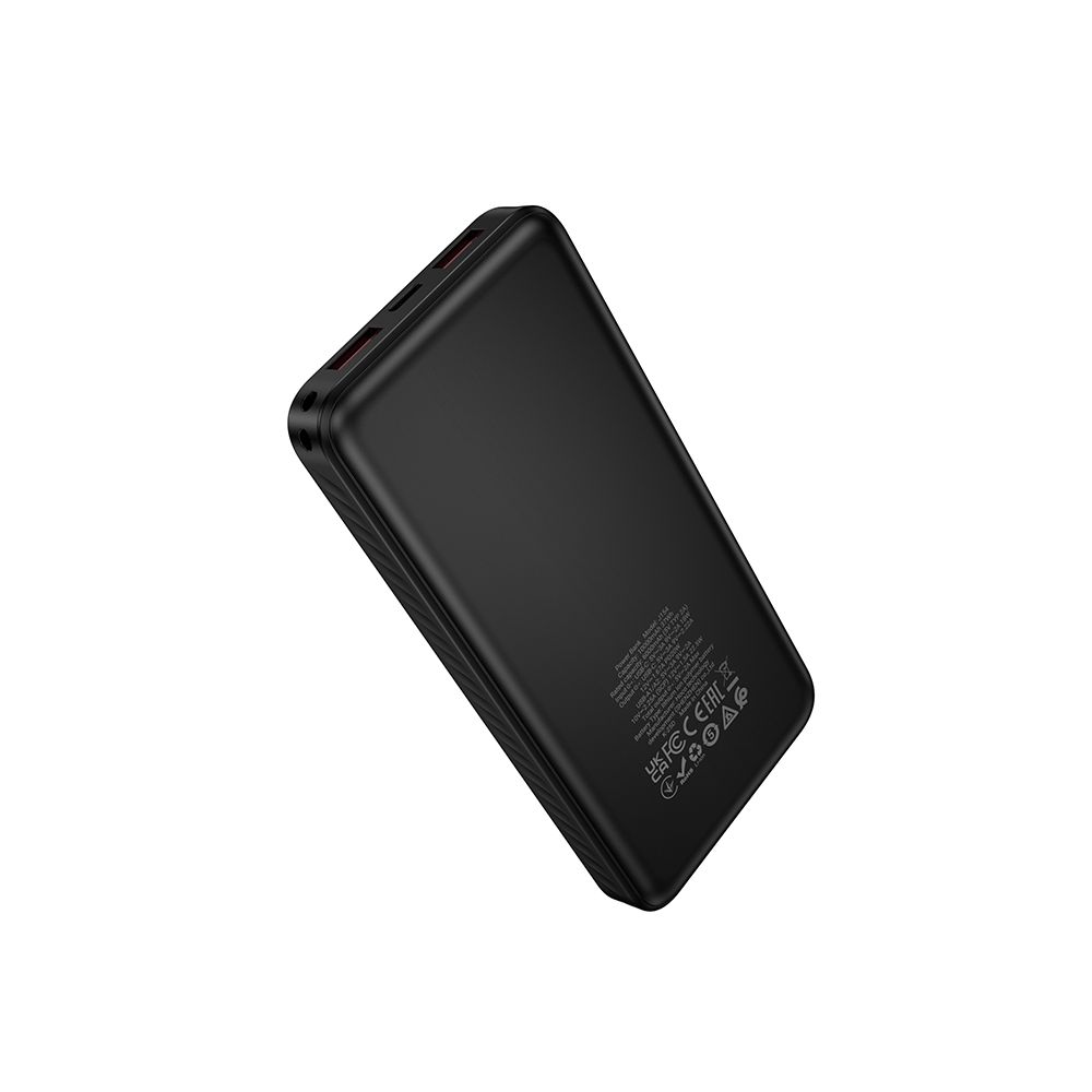 Extern batteri HOCO J154, 10000mAh, 22,5W, QC + PD, 1 x USB-C - 2 x USB-A, Svart