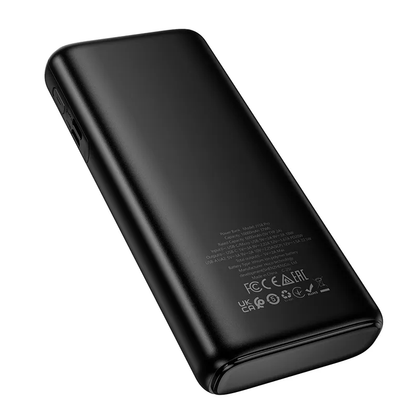 Extern batteri HOCO J158 Pro, 10000mAh, 22,5W, QC + PD, 1 x USB-C - 2 x USB-A, Svart