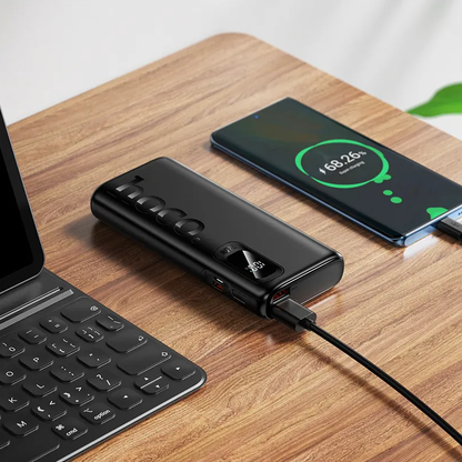 Extern batteri HOCO J158 Pro, 10000mAh, 22,5W, QC + PD, 1 x USB-C - 2 x USB-A, Svart