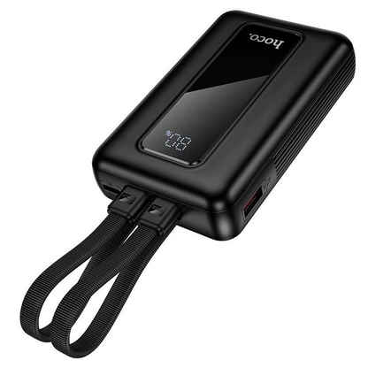 Extern batteri HOCO J162, 10000mAh, 22,5W, QC + PD, 1 x Lightning - 1 x USB-A - 2 x USB-C, Svart