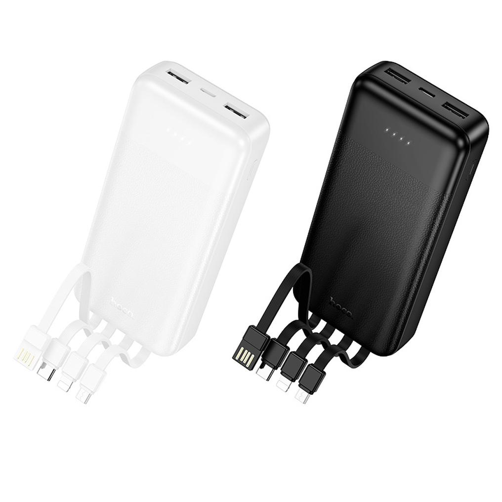 HOCO J163A powerbank, 20 000 mAh, 10 W, 1 x Lightning – 1 x microUSB – 1 x USB-C – 2 x USB-A, vit