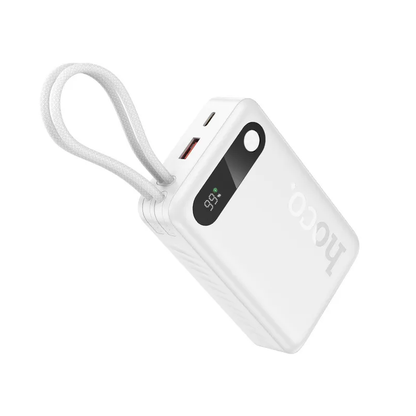 Extern batteri HOCO J171A, 20000mAh, 22,5W, QC + PD, 1 x Lightning - 1 x USB-A - 2 x USB-C, Vit