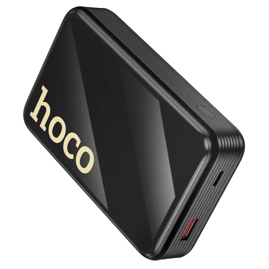 Extern batteri HOCO Q37A, 20000mAh, 22,5W, QC + PD, 1 x Lightning - 1 x USB-A - 2 x USB-C, Svart