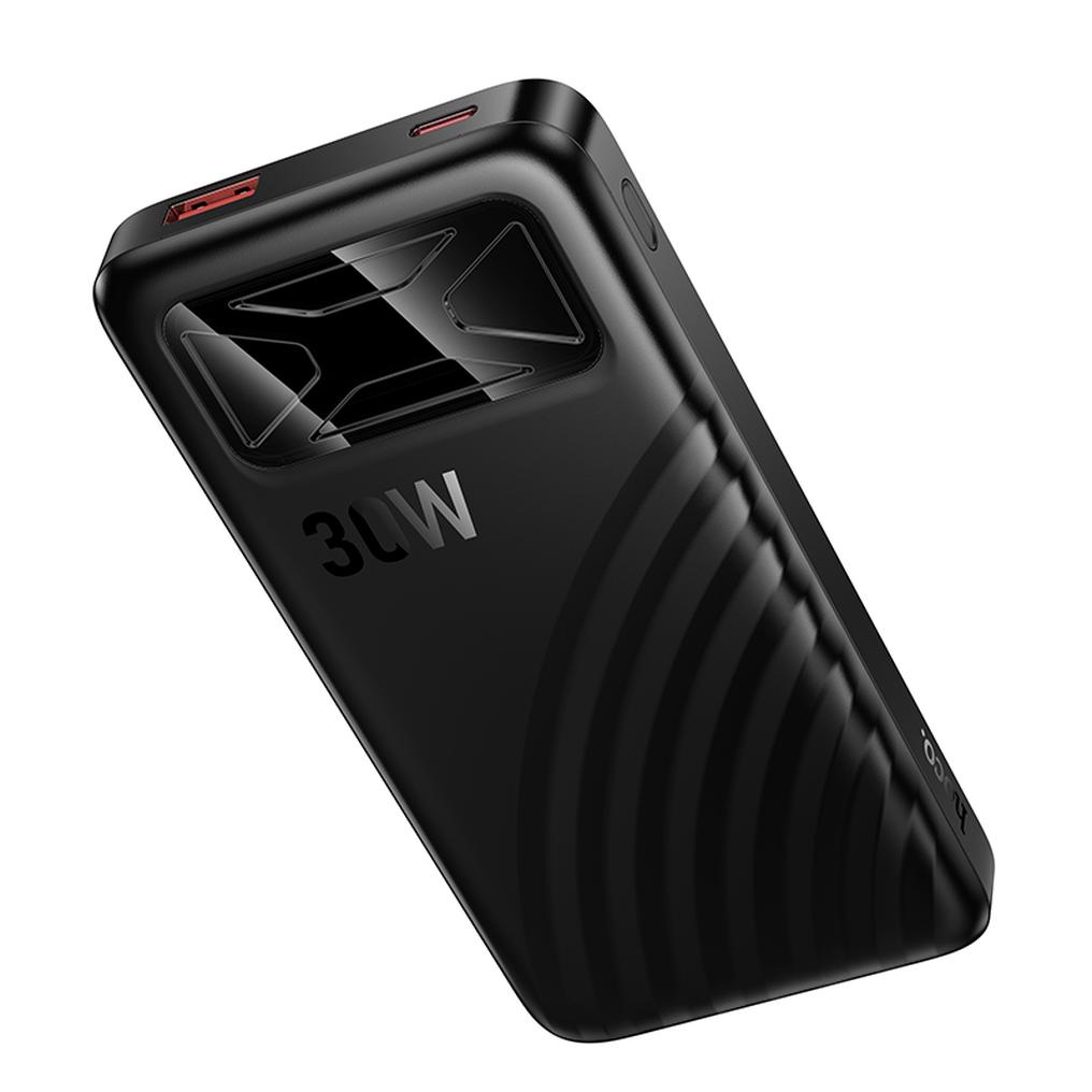 HOCO Q42 powerbank, 10000 mAh, 30 W, QC + PD, 1 x USB-A – 1 x USB-C, svart