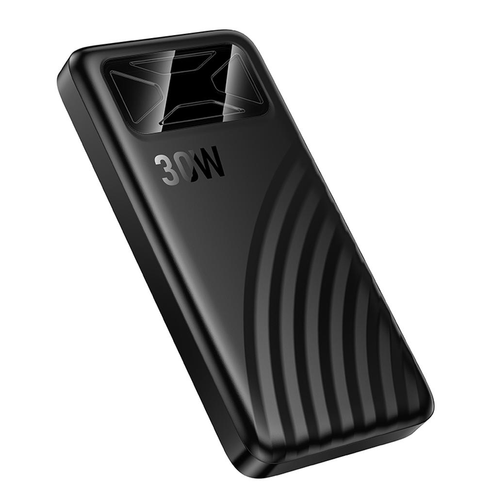 HOCO Q42 powerbank, 10000 mAh, 30 W, QC + PD, 1 x USB-A – 1 x USB-C, svart