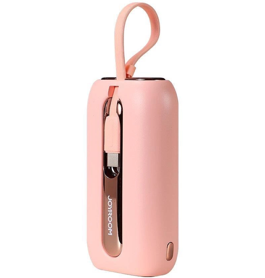 Extern batteri Joyroom Colorful Series JR-L012, 10000mAh, 22.5W, QC + PD, 1 x Lightning - 2 x USB-C, Rosa