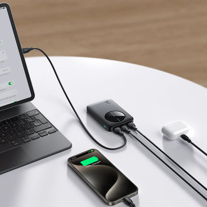Extern batteri Joyroom JR-PBF13, 5000mAh, 12W, 1 x USB-C - 2 x USB-A, Svart