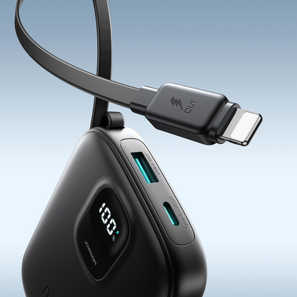 Extern batteri Joyroom JR-PBF18, 10000mAh, 22.5W, QC + PD, 1 x Lightning - 1 x USB-A - 1 x USB-C, Svart