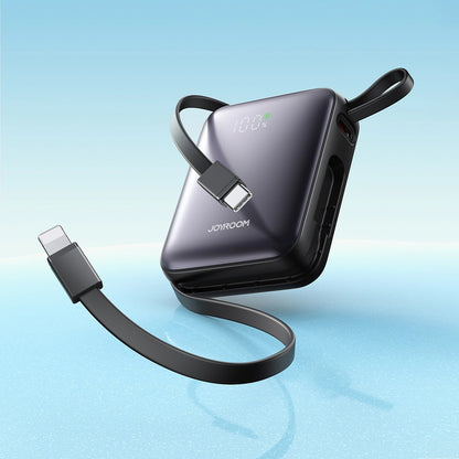 Extern batteri Joyroom JR-PBF27, 10000mAh, 22.5W, QC + PD, 1 x Lightning - 2 x USB-C, Svart
