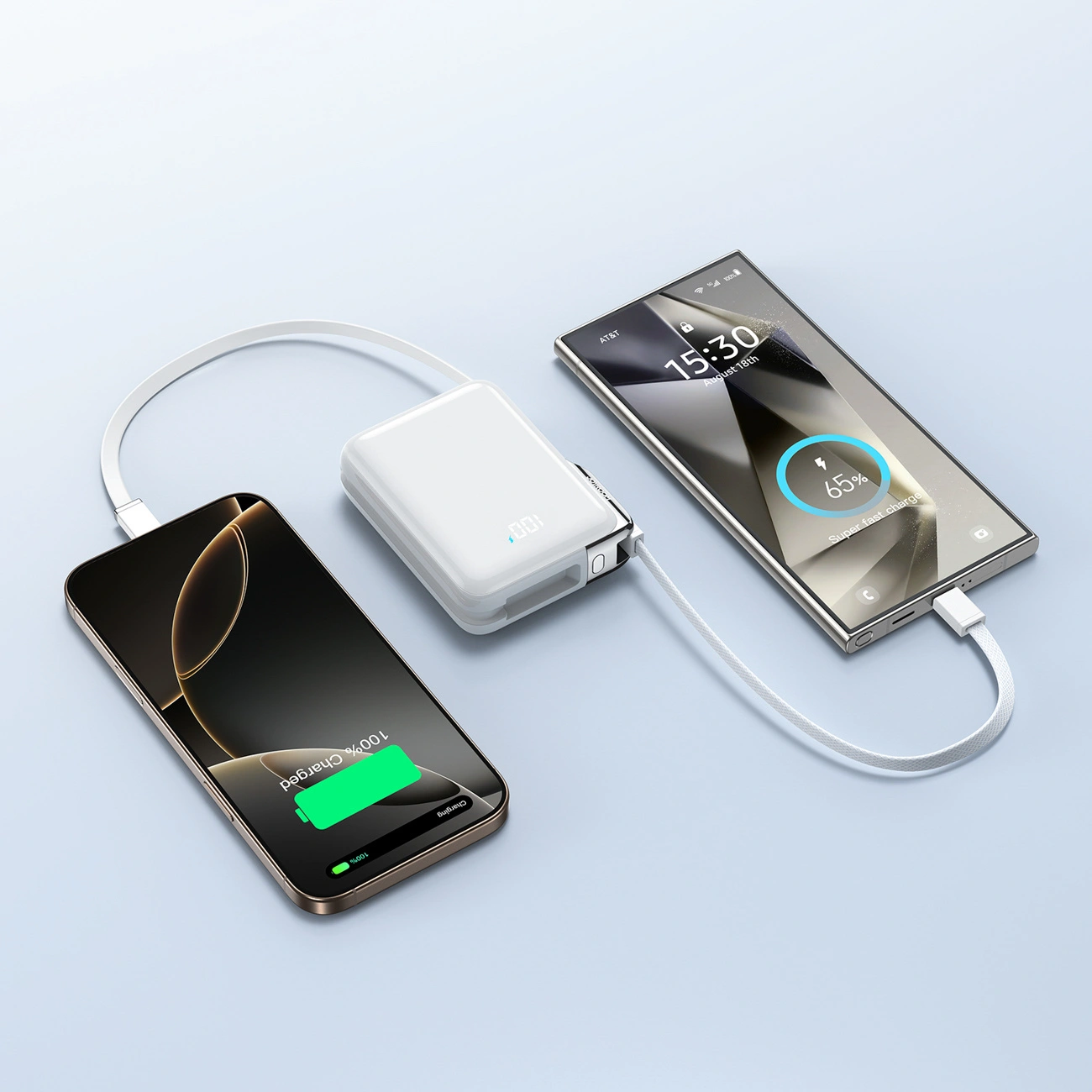 Extern batteri Joyroom JR-PBF27 Pro, 10000mAh, 30W, QC + PD, 1 x Lightning - 2 x USB-C, Vit