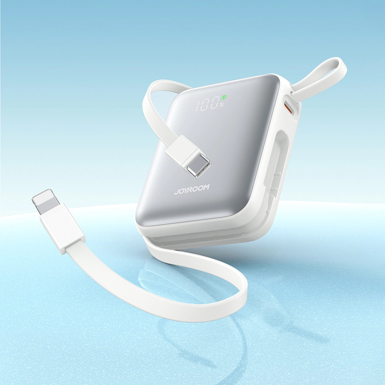 Extern batteri Joyroom JR-PBF27, 10000mAh, 22.5W, PD, 1 x Lightning - 2 x USB-C, Vit