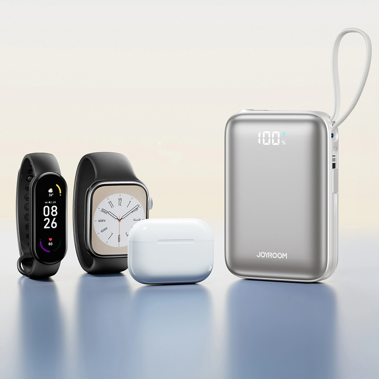 Extern batteri Joyroom JR-PBF29, 20000mAh, 22.5W, QC + PD, 1 x Lightning - 2 x USB-C, Vit