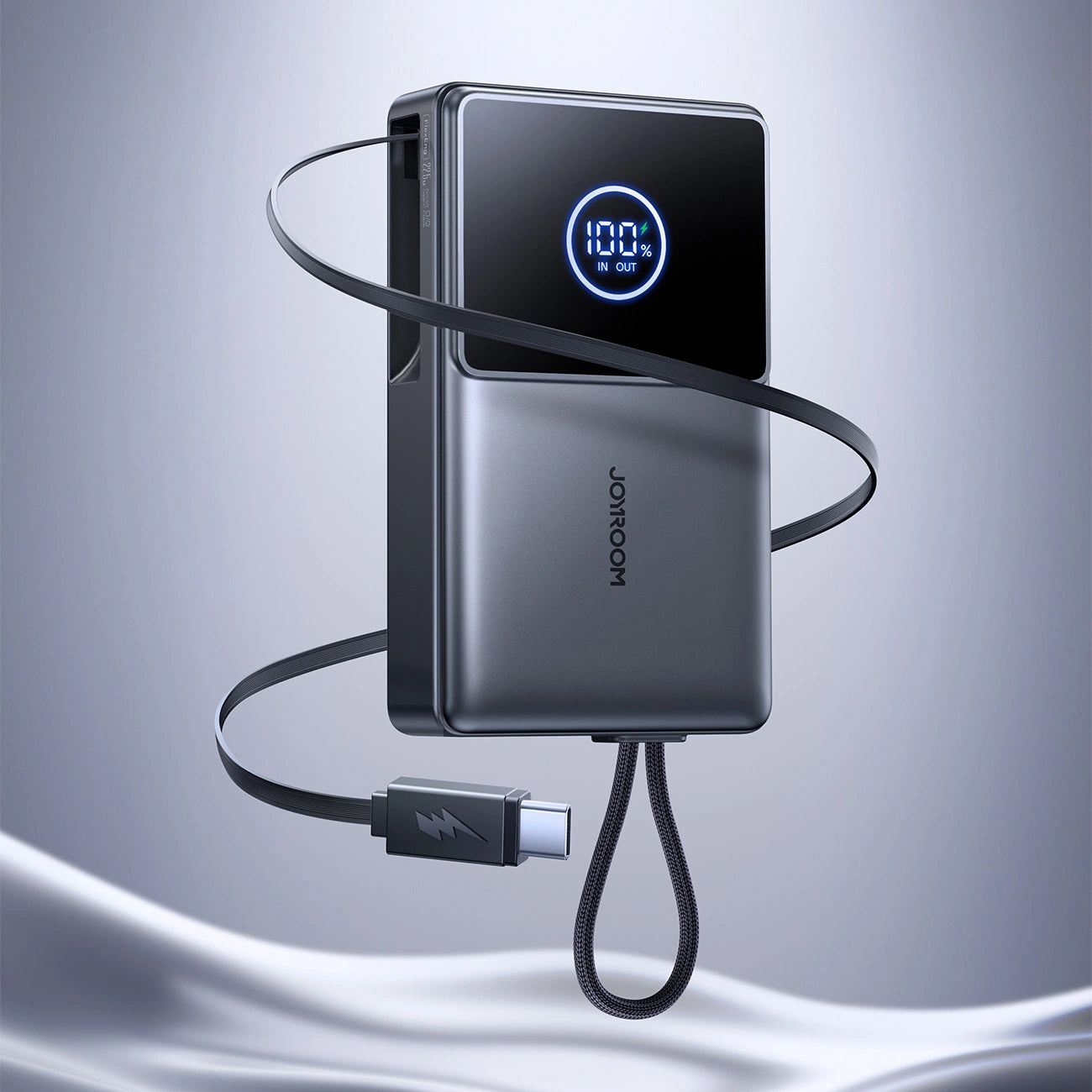 Extern batteri Joyroom JR-PR1, 10000mAh, 22.5W, PD, 2 x USB-C, Grå