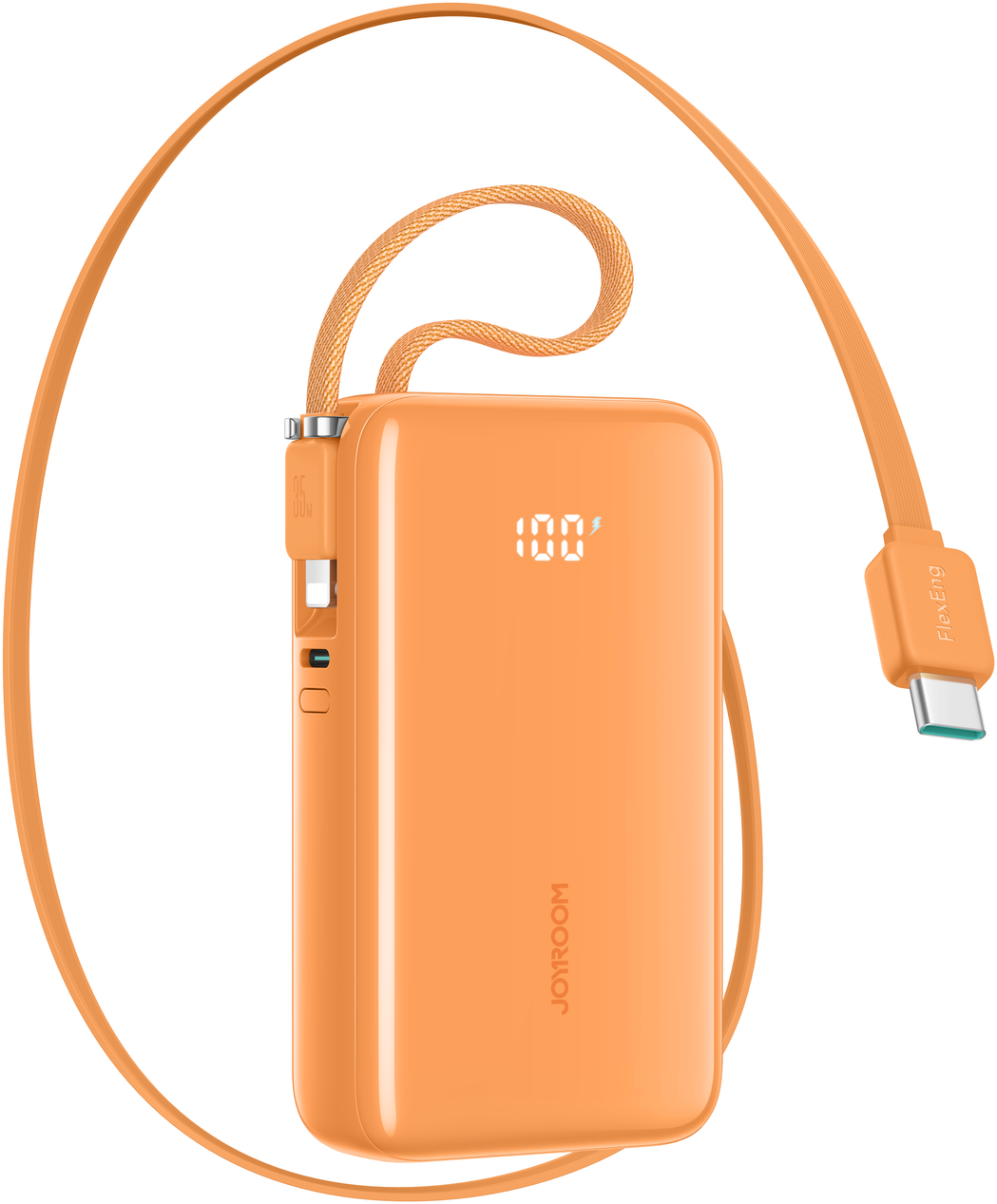Joyroom JR-PR2L Extern Batteri, 10000mAh, 35W, QC + PD, 1 x Lightning - 2 x USB-C, Orange