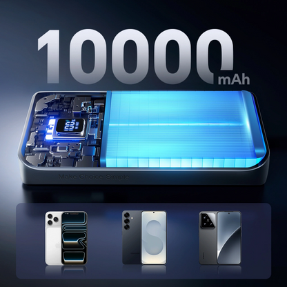 Extern batteri Joyroom JR-QP191, 10000mAh, 22.5W, QC + PD, 1 x USB-A - 2 x USB-C, Vit