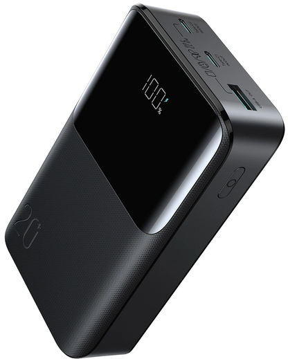 Joyroom JR-QP192 External Battery, 20000mAh, 22.5W, QC + PD, 1 x USB-A - 2 x USB-C, Black