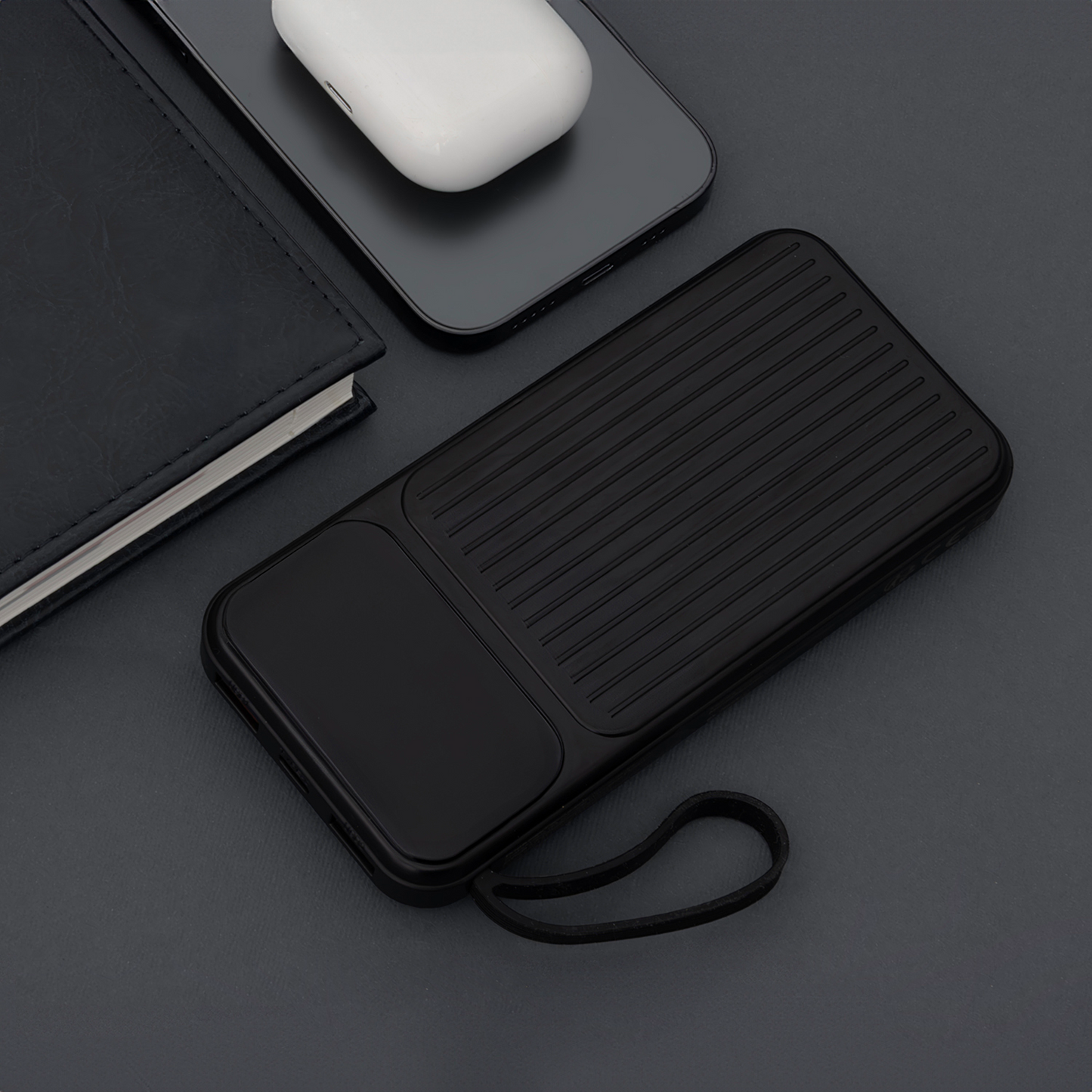 Extern batteri MaXlife MXPB-06, 10000mAh, 22.5W, QC + PD, 1 x Lightning - 2 x USB-A - 2 x USB-C, Svart