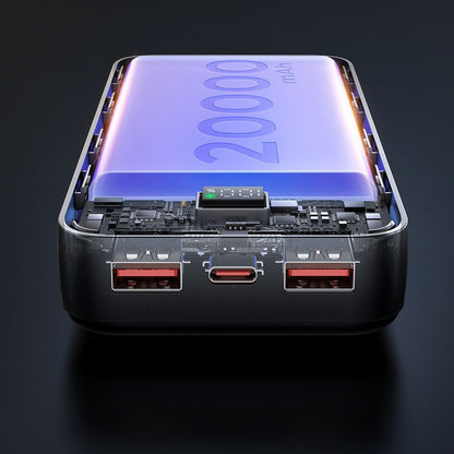 Extern batteri McDodo MC-4230, 20000mAh, 22.5W, QC + PD, 2 x USB-A - 1 x USB-C, Svart