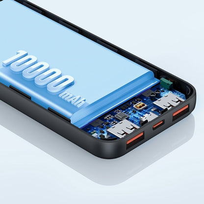 McDodo MC-4631 External Battery Online, 10000mAh, 10W, 2 x USB-A - 1 x USB-C, Black