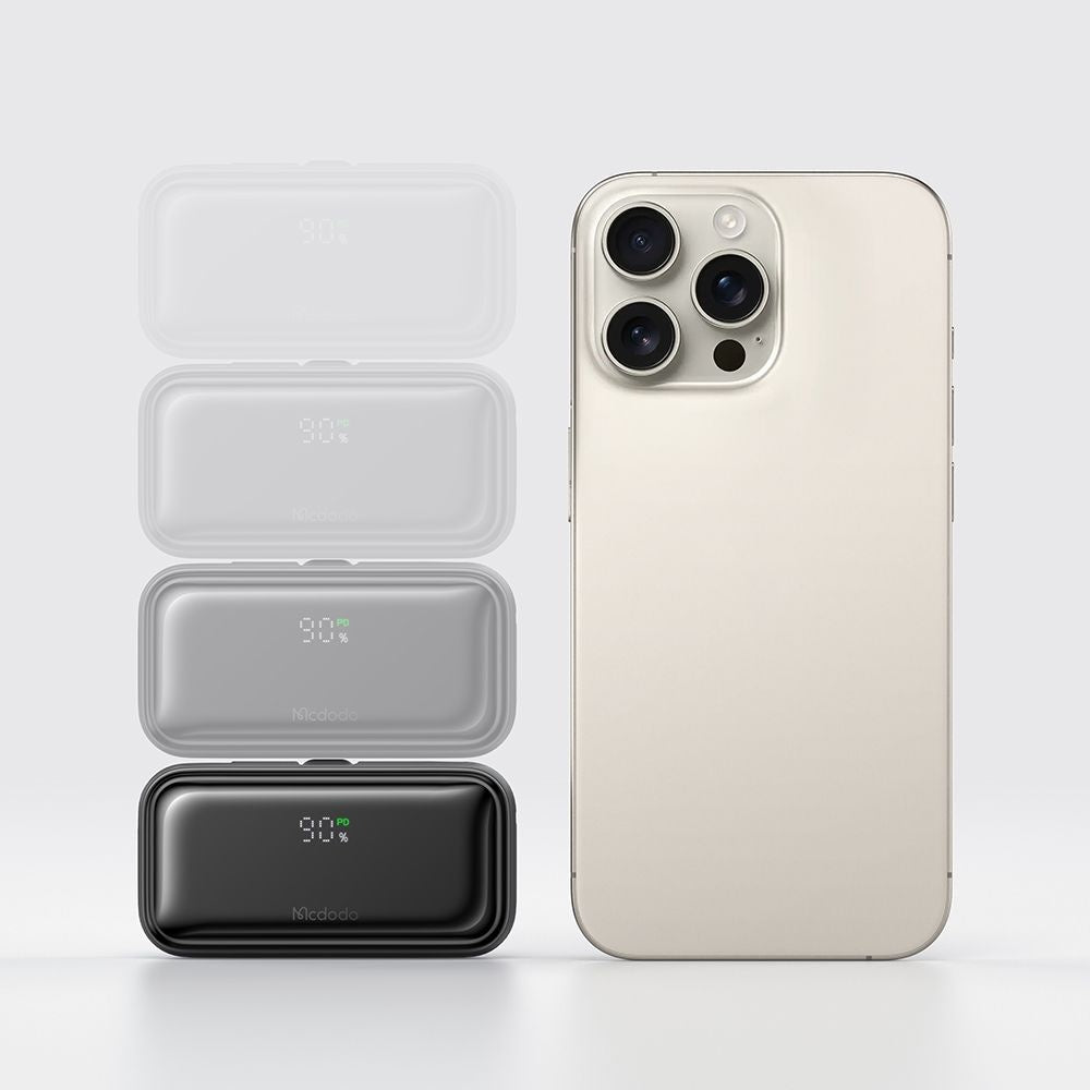 Extern batteri McDodo MC-7800 Freekit, 5000mAh, 22.5W, PD, 1 x Lightning - 2 x USB-C, Svart