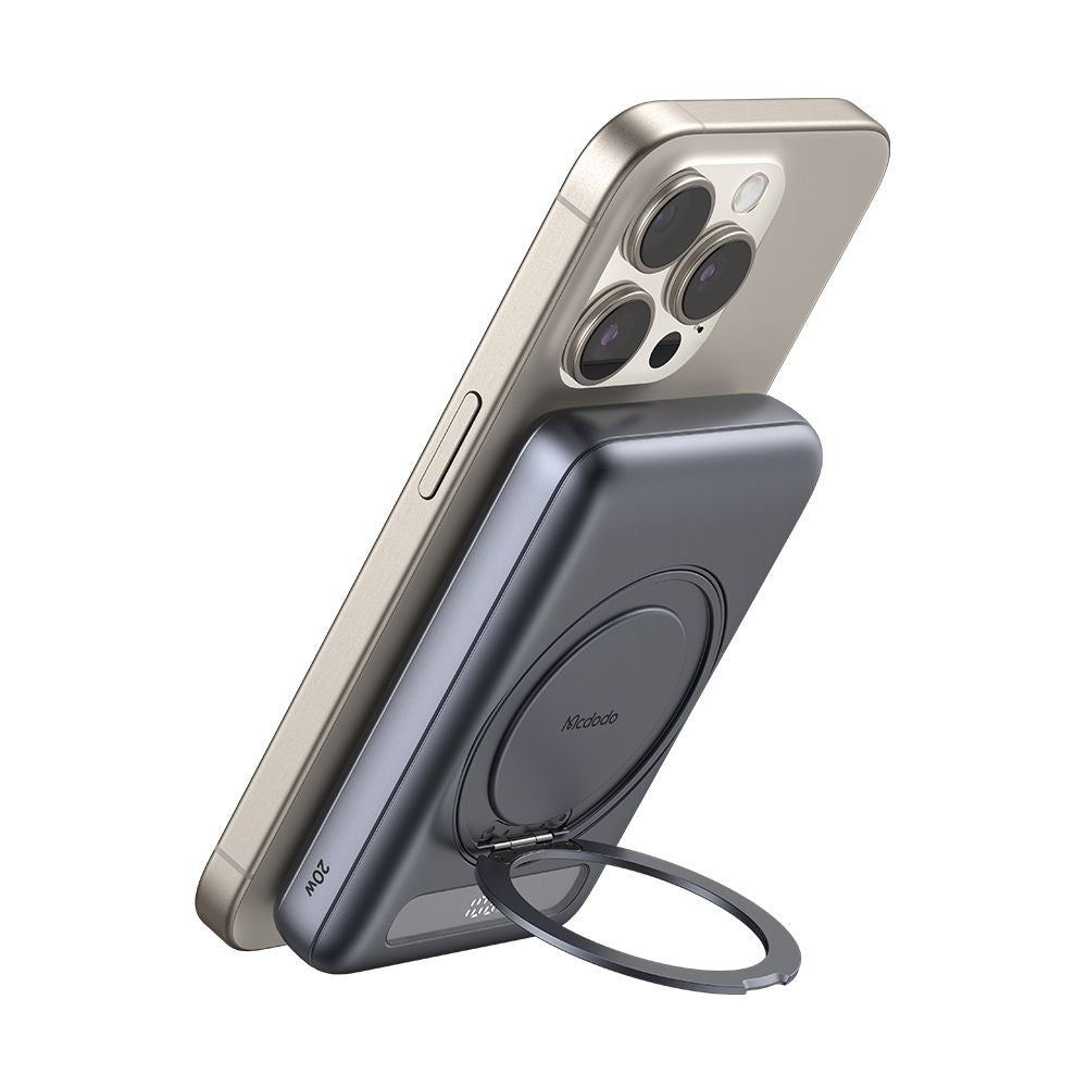 Trådlös Extern Batteri McDodo MC-8371 Meta, 10000mAh, 20W, PD + FQI, 1 x QI - 1 x USB-C, Grå