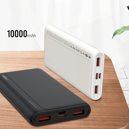 Extern batteri XO Design PR127, 20000mAh, 22.5W, QC + PD, 1 x USB-C - 2 x USB-A, Svart