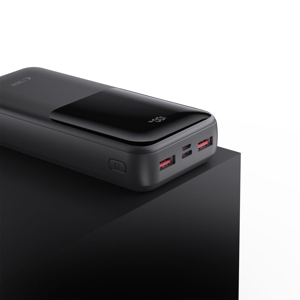 Extern batteri Tech-Protect PB02, 20000mAh, 22.5W, QC + PD, 1 x USB-C - 2 x USB-A, Svart