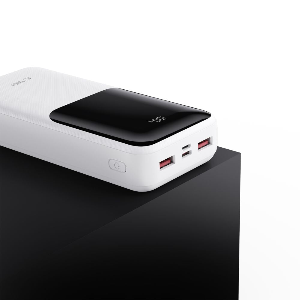Extern batteri Tech-Protect PB02, 20000mAh, 22.5W, QC + PD, 1 x USB-C - 2 x USB-A, Vit