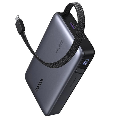Extern batteri UGREEN PB550, 20000mAh, 67W, QC + PD, 1 x USB-A - 2 x USB-C, Grå