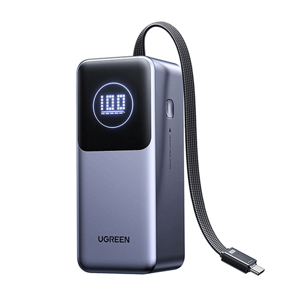 Extern batteri UGREEN PB723, 20000mAh, 130W, QC + PD, 1 x USB-A - 2 x USB-C, Grå