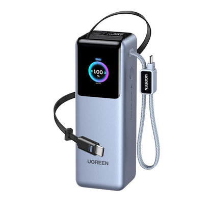 Extern batteri UGREEN PB728 (75702B), 25000mAh, 200W, QC + PD, 1 x USB-A - 3 x USB-C, Grå