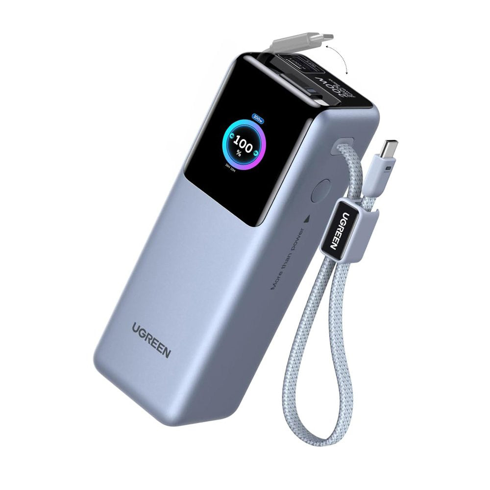Extern batteri UGREEN PB728 (75702B), 25000mAh, 200W, QC + PD, 1 x USB-A - 3 x USB-C, Grå