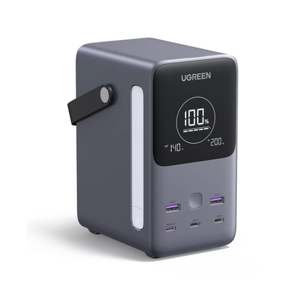 Extern batteri UGREEN PB770, 48000mAh, 300W, QC + PD, 2 x USB-A - 3 x USB-C, Grå, Omslagen