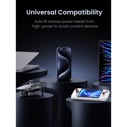 Extern batteri UGREEN PB770, 48000mAh, 300W, QC + PD, 2 x USB-A - 3 x USB-C, Grå, Omslagen
