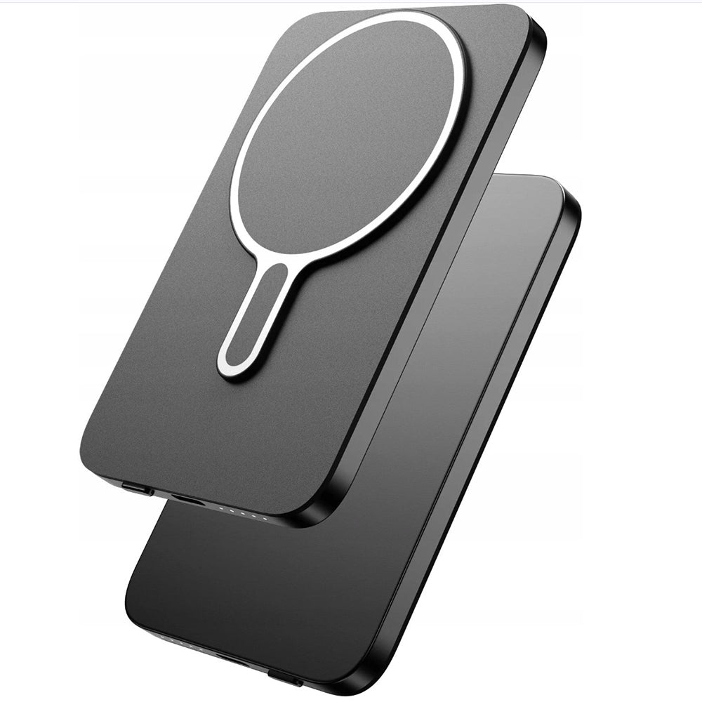 Trådlös Extern Batteri 3MK MagSnap Go, 5000mAh, 20W, PD + FQI, 1 x QI - 1 x USB-C, Grå