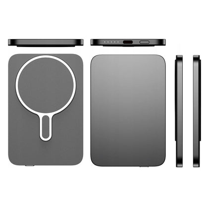 Trådlös Extern Batteri 3MK MagSnap Go, 5000mAh, 20W, PD + FQI, 1 x QI - 1 x USB-C, Grå