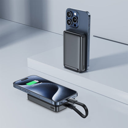 Trådlös Extern Batteri Acefast M11, 10000mAh, 30W, PD + FQI, 1 x QI - 1 x USB-C, Svart