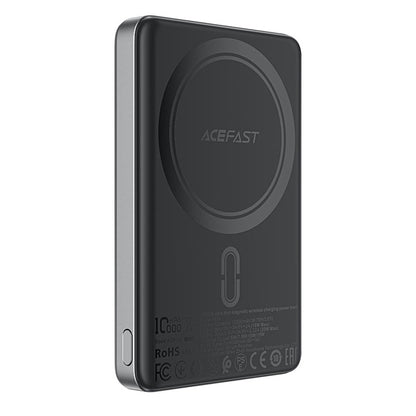 Trådlös Extern Batteri Acefast M12, 10000mAh, 20W, PD + FQI, 1 x QI - 1 x USB-C, Svart