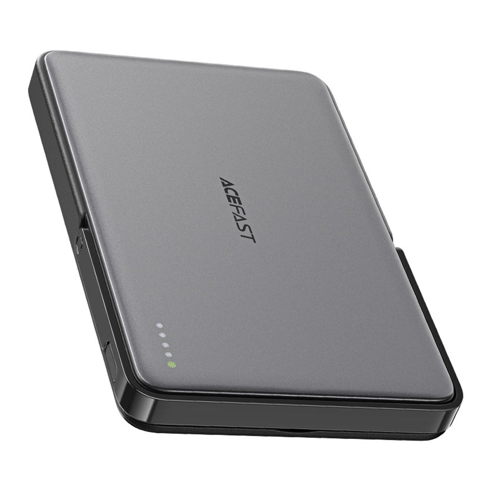 Trådlös Extern Batteri Acefast M16, 5000mAh, 18W, PD + FQI, 1 x QI - 1 x USB-C, Svart