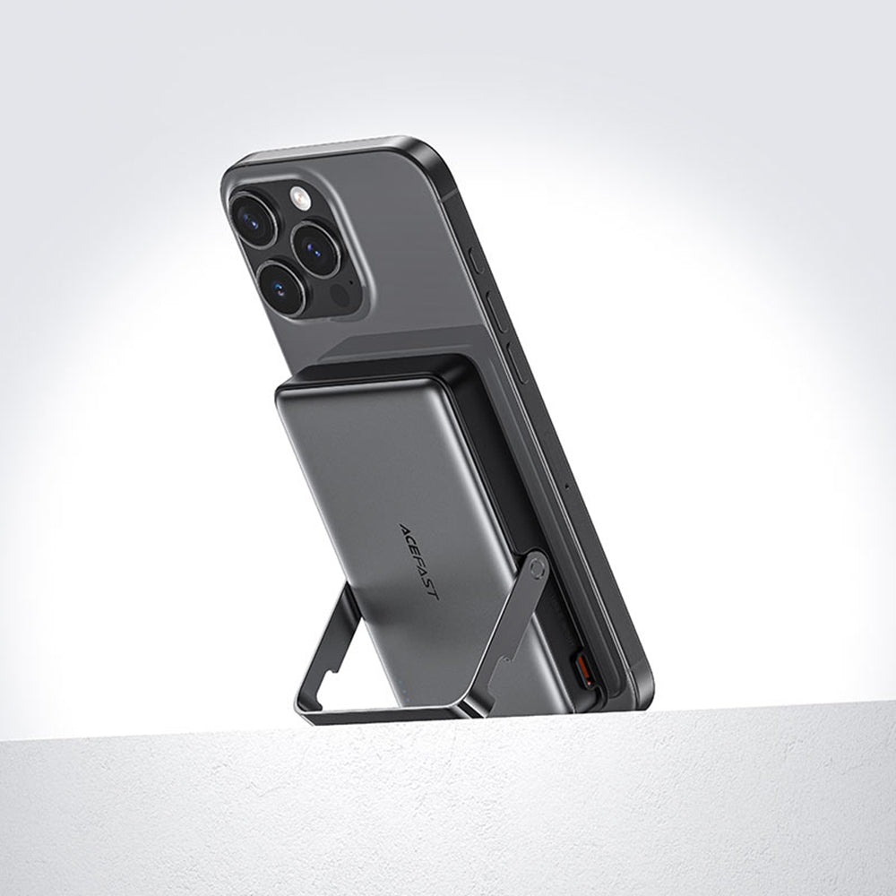 Trådlös Extern Batteri Acefast M17, 10000mAh, 22.5W, PD + FQI, 1 x QI - 1 x USB-C, Svart