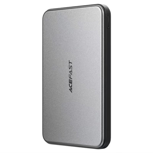 Acefast M30 Wireless External Battery, 5000mAh, 20W, PD + FQI, 1 x QI - 2 x USB-C, Black