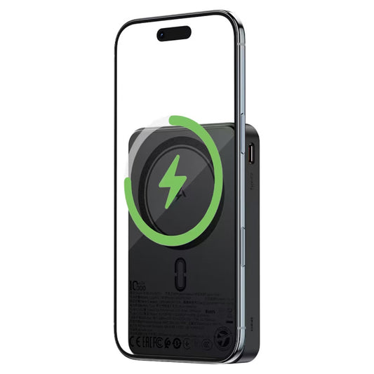 Acefast M31 Wireless External Battery, 10000mAh, 22.5W, QC + PD + FQI, 1 x QI - 1 x USB-A - 2 x USB-C, Black