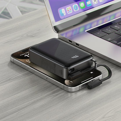 External Battery Acefast M4, 20000mAh, 67W, PD, 1 x USB-A - 2 x USB-C, Black