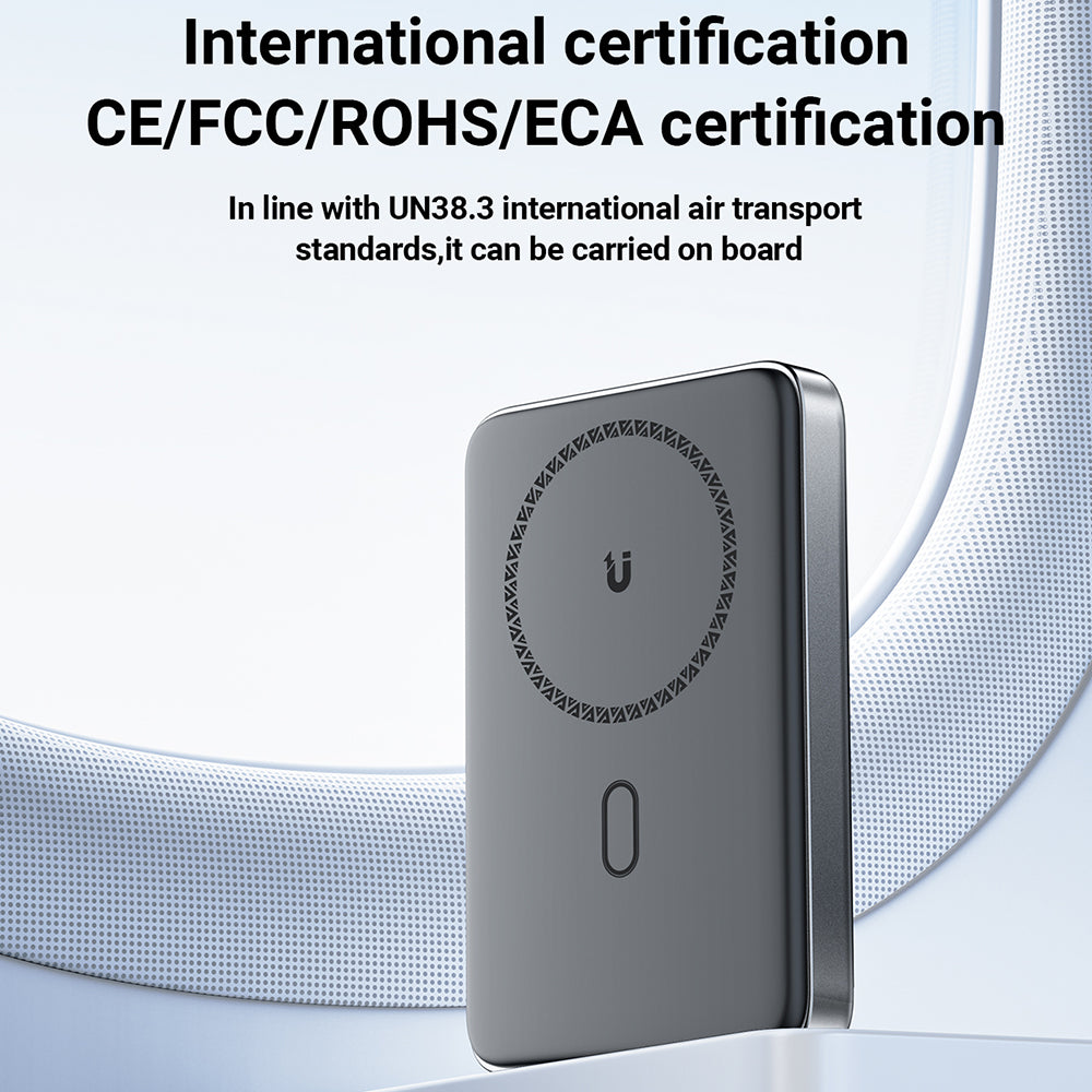 Trådlös Extern Batteri Acefast M6, 10000mAh, 20W, PD + FQI, 1 x QI - 1 x USB-C, Svart