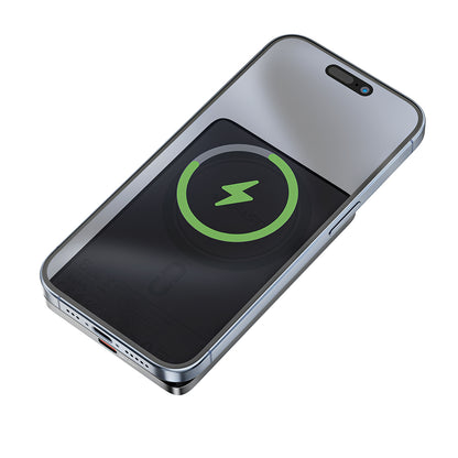 Trådlös Extern Batteri Acefast M8, 5000mAh, 18W, PD + FQI, 1 x QI - 1 x USB-C, Svart