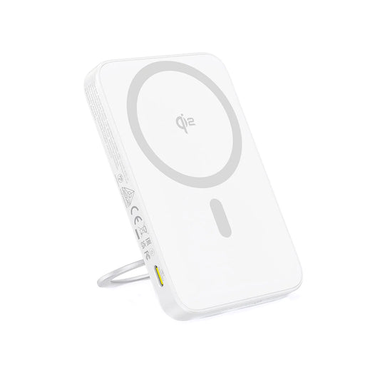 Baseus PicoGo Extern Trådlös Batteri, 5000mAh, 20W, PD + FQI, 1 x QI - 1 x USB-C, Vit P10076800213-01