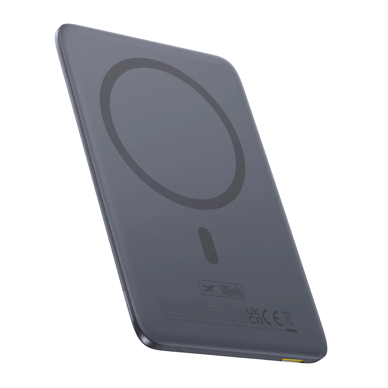 Extern trådlös batteri Baseus PicoGo AM41, 5000mAh, 20W, PD + FQI, 1 x QI - 1 x USB-C, Grå P1007680C813-00