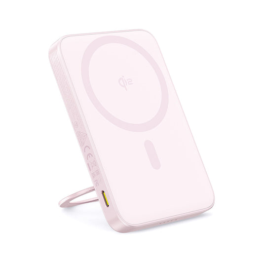 Trådlös Extern Batteri Baseus PicoGo, 5000mAh, 20W, PD + FQI, 1 x QI - 1 x USB-C, Rosa P10076800413-00
