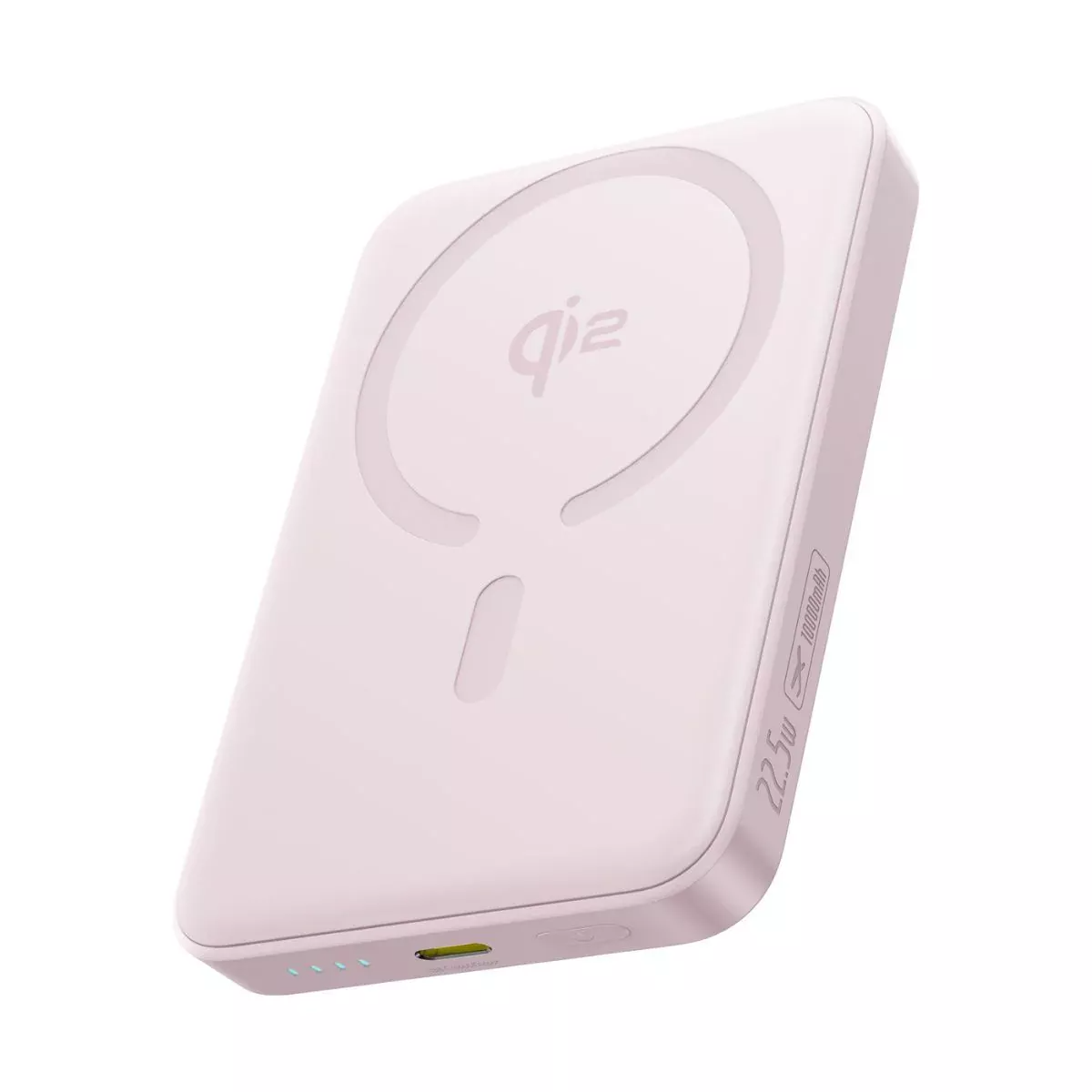 Extern trådlös batteri Baseus Enerfill FM12, 10000mAh, 22.5W, PD + FQI, 1 x QI - 1 x USB-C, Rosa E0028502