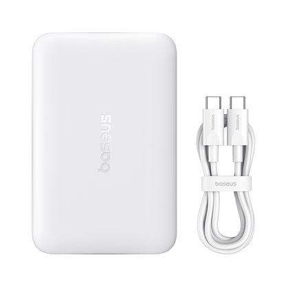 Trådlös Extern Batteri Baseus EnerFill FM11, 10000mAh, 30W, PD + FQI, 1 x QI - 1 x USB-C, Vit